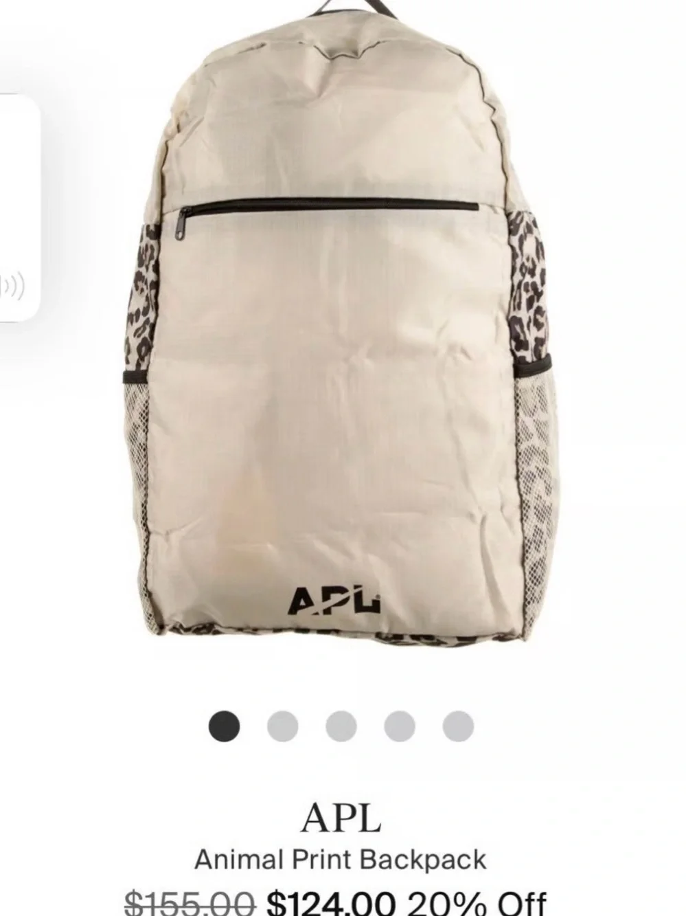 APL Athletic Propulsion Labs Animal Print Backpack Leopard Foldable Travel Bag